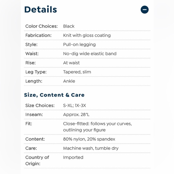 HUE Shiny Black Women's Leggings - Picture 4 of 7